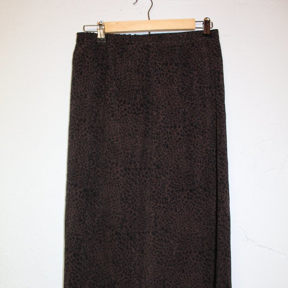 Vintage Breckenridge Leopard Print Skirt (Sz 8P)